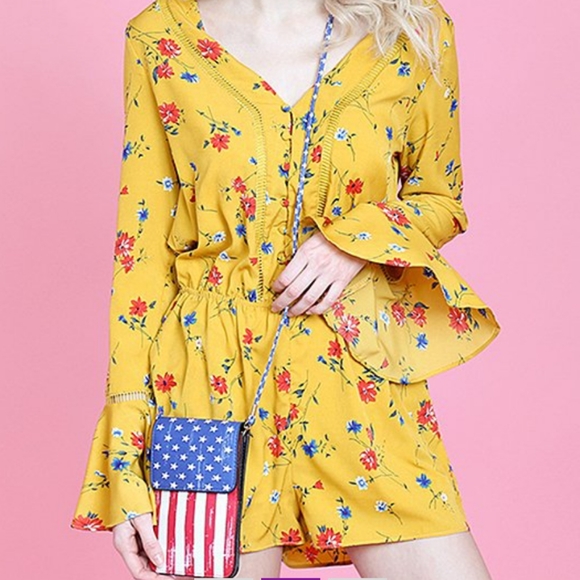 Handbags - Red, White & Blue Star and Stripes Crossbody Bag